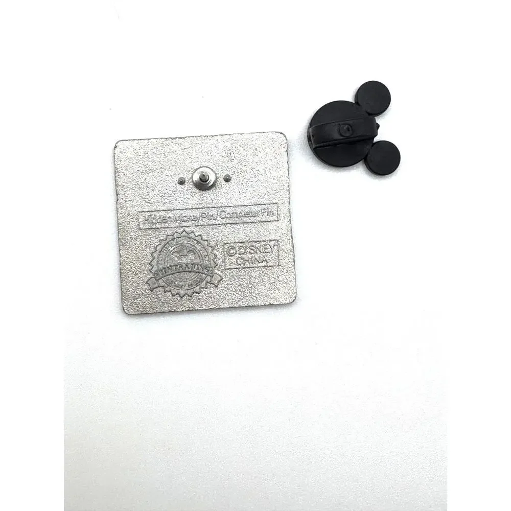 Hidden Mickey Character Outlines Pluto Blue Square Disney Trading Pin